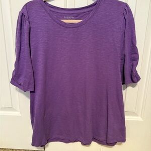 Talbots Short Sleeve Purple Tee